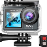 NovaWare Action Camera 5K - Vlog Camera - Onderwater Camera - Waterdicht tot 30M - Actie Camera - 24MP - Ultra 4K met 60 FPS - Beeldstabilisatie EIS - IMX sensor