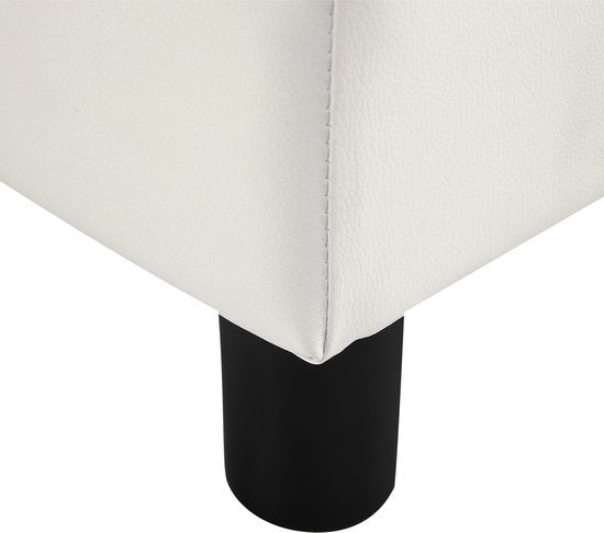 4goodz Hocker Kunstleren Voetenbank Poef 02-0240 - Wit