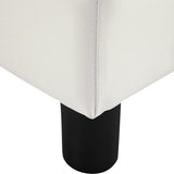 4goodz Hocker Kunstleren Voetenbank Poef 02-0240 - Wit