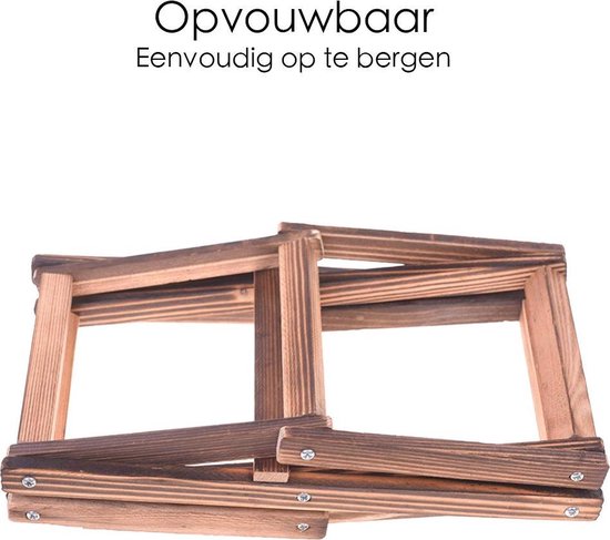 Wijnrek - Wijnflesrek - Wijnfleshouder - Hout - Geschikt voor 3 flessen