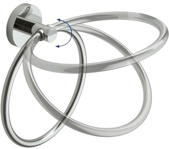 Badkamer Accessoire Set - Chroom – 4-delig – Handdoekstang, WC Rolhouder, Handdoekring & Haak – RVS – Wandbevestiging – Modern Design