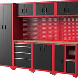 Feistos Gereedschapswand Hoge kast Juno 3- 46x264x198 cm - Zwart/Rood