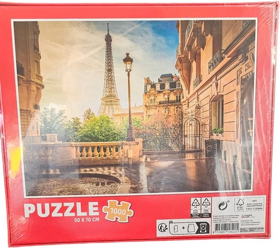 Grafix - Puzzel - Volwassenen - Eifeltoren - Kinderen - 1000 stukken - Puzzel 1000 stukjes volwassenen - Legpuzzel