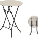 Lifetime® Statafel 110 cm hoog - Stevig Kunststof Ø 84 cm - Wit