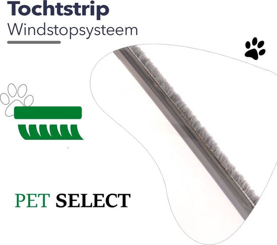 Pet Select Kattenluik met Tunnel - 4 Vergrendelingsstanden - Weerbestendig - L