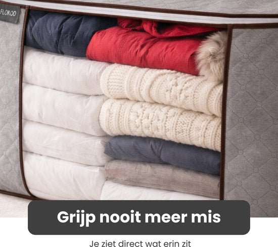 Opbergtas Kleding - 4 Stuks - Organizer voor Dekbed - Opbergzak - Opbergers voor Seizoenskleding