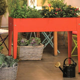 Herstera Garden® Urban Hoge Plantenbak Staal - 100x40x84cm - Rood
