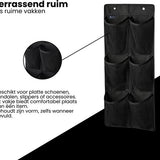 Schoenenkast Hangend - Schoenenzak 6 vakken - Opbergen van Schoenen aan Deur - Schoenenzak Zwart - Oplossing voor rondslingerende schoenen - Hoogwaardige Schoenenkast