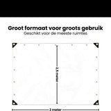 Transparant Afdekzeil 2x2,5m – Waterdicht PVC Zeil met Oogjes – Windbestendig Doorzichtig Zeil voor Overkapping, Tuin, Terras, Veranda & Carport – Versterkte Hoeken