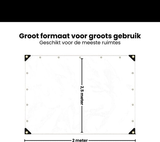 Transparant Afdekzeil 2x2,5m – Waterdicht PVC Zeil met Oogjes – Windbestendig Doorzichtig Zeil voor Overkapping, Tuin, Terras, Veranda & Carport – Versterkte Hoeken