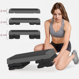 In 3 hoogte verstelbare anti-slip aerobic Stepbank - tot 250 kg