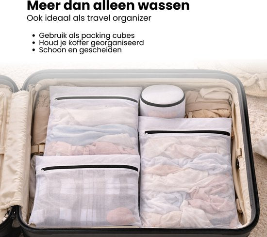 Waszakken - 7 Stuks - Wasnetten - Bescherm je Wasgoed en Wasmachine - Packing Cubes - Travel Organizer - Waszakje - Wasnetje
