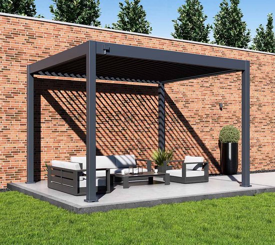 Paragon Outdoor Aluminium Paviljoen Grand Tuscan Lamellendak- 3x4 meter