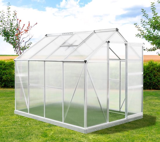 Westmann Aluminium kas Flora 68 - Zilver - 252x192x201cm
