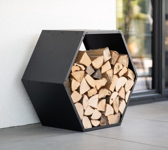 Westmann HaardHout Brandhoutrek WMLG789 - Houtopslag binnen - Zwart