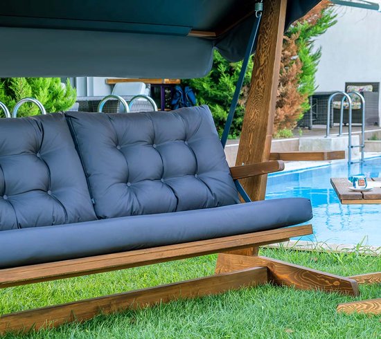 Westmann Viva 2400 Houten 3-zits Hollywood Schommelbank - Grijs