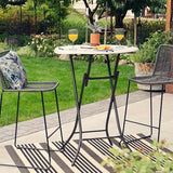 Lifetime® Statafel 110 cm hoog - Stevig Kunststof Ø 84 cm - Wit