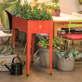 Herstera Garden® Urban Hoge Plantenbak Staal - 100x40x84cm - Rood
