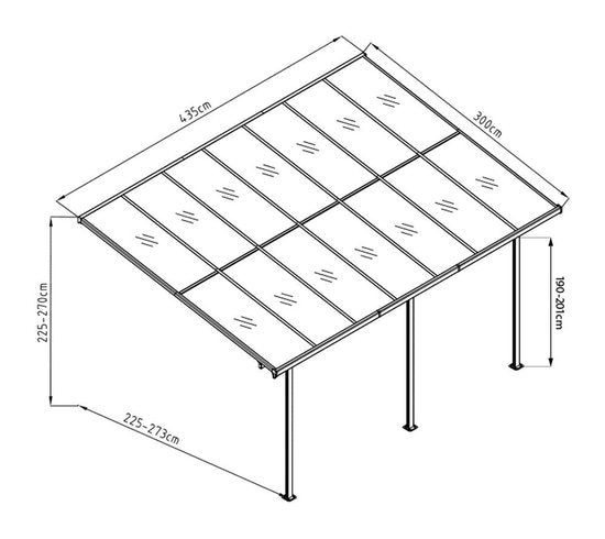Westmann - SI06106W - Terrasoverkapping Bruce 435