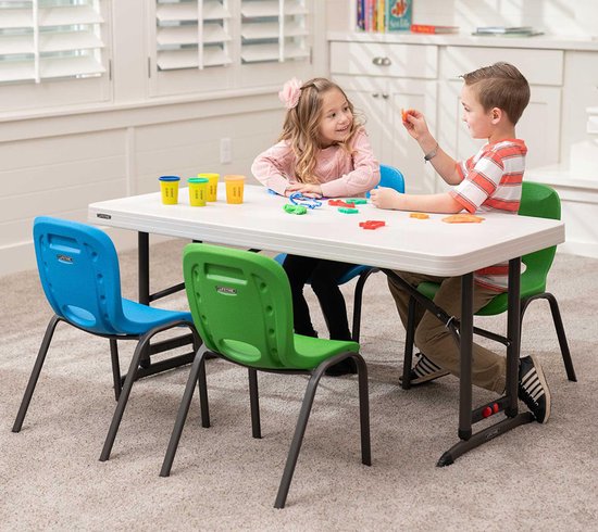 Lifetime® Kunststof Campingtafel in Hoogte Verstelbaar - 122x61x86 cm
