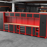 Feistos Juno 13 XL Gereedschapswand - 528 x 46 x 198 cm - Zwart/Rood