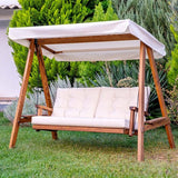 Westmann Pera 2000 Houten Hollywood Schommelbank - 116x203x180 cm - Beige