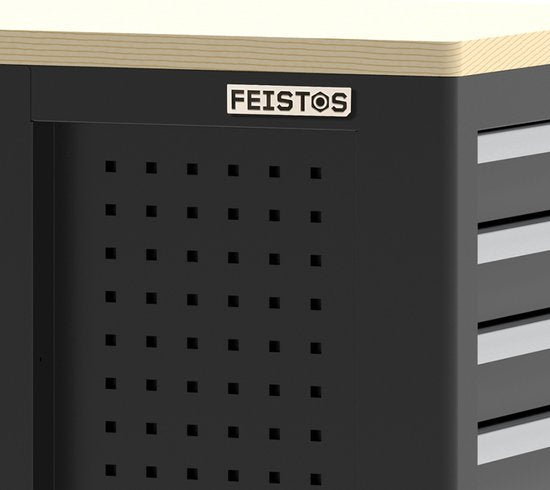 FEISTOS Hektor Mobiele werkbank - 114x73x89 cm - Zwart