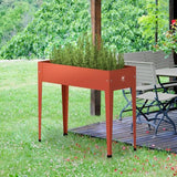 Herstera Garden® Urban Hoge Plantenbak Staal - 100x40x84cm - Rood