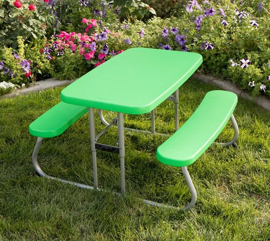Lifetime® Kindertafel Opvouwbaar - Picknickset voor binnen en buiten - Groen