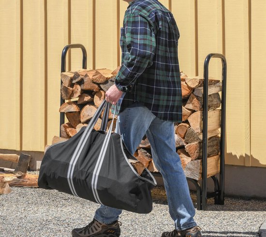 ShelterLogic® polyester brandhoutzak beuken | Zwart | 23 kg