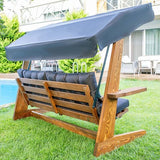 Westmann Viva 2400 Houten 3-zits Hollywood Schommelbank - Grijs