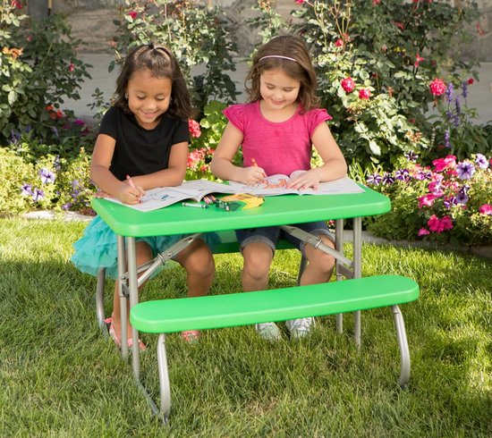 Lifetime® Kindertafel Opvouwbaar - Picknickset voor binnen en buiten - Groen