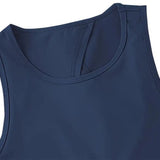 SparkNine Ease tanktop - sport top - XL - blauw - knoopdetail op rug - ademend & stijlvol - open rug