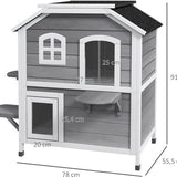 Houten Kattenhuis 78x55x91 cm Waterdicht