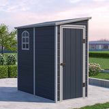 Westmann Kunststof Aanbouw Tuinschuur Hortus L -248x134x194cm - Grijs