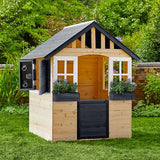 Zwerkules Lolli Kinderspeelhuisje voor in de tuin van Hout - 98x121x140 cm
