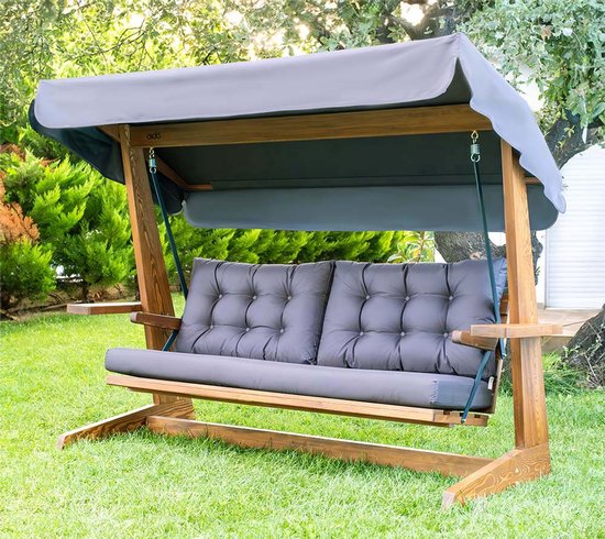 Westmann Viva 2400 Houten 3-zits Hollywood Schommelbank - Grijs