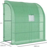Kweekkas Foliekas 100x200x215 cm - Tomatenkas - Groen