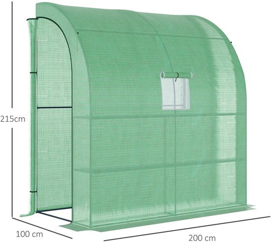 Kweekkas Foliekas 100x200x215 cm - Tomatenkas - Groen