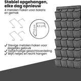 Schoenenkast Hangend - Schoenenzak 24 vakken - Opbergen van Schoenen aan Deur - Schoenenzak Grijs - Oplossing voor rondslingerende schoenen - Hoogwaardige Schoenenkast