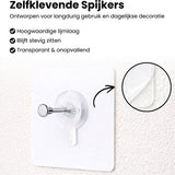 Zelfklevende Spijkers – 20 Sterke Plakspijkers voor Muurbevestiging – Handig Ophangsysteem – Plakschroeven voor Eenvoudig en Schadevrij Ophangen