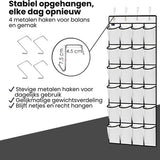 Schoenenkast Hangend - Schoenenzak 24 vakken - Opbergen van Schoenen aan Deur - Schoenenzak Wit - Oplossing voor rondslingerende schoenen - Hoogwaardige Schoenenkast