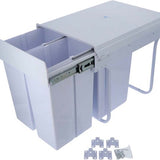 4cookz® Inbouw Prullenbak Afvalscheiding 26 cm breed - 30 liter - Wit