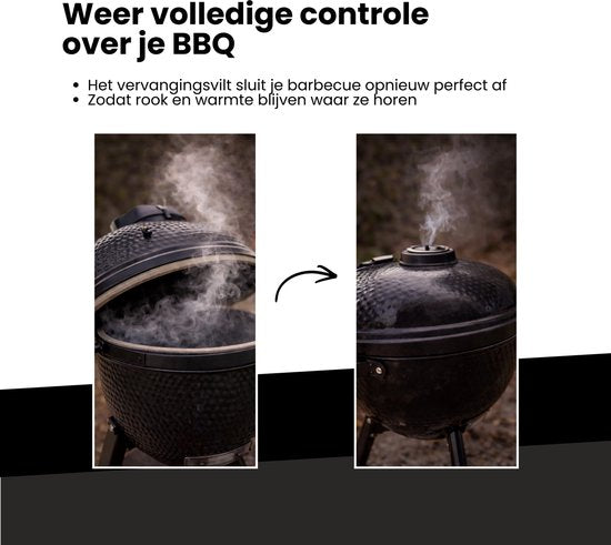 BBQ Vervangingsvilt - Zelfklevend - 450cm x 2cm x 3mm - BBQ Vilt - Geschikt voor o.a. Green Egg, Kamado, Black Bastard