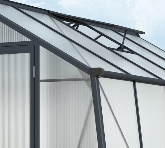 Westmann Aurora 810 - TuinKas met fundering - Antraciet 309x248 cm