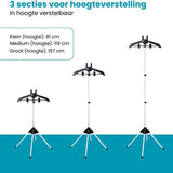 Kledingstomer Standaard met Handschoen – Verstelbare Stoomstandaard voor Kleding – 360° Draaibare Kledinghouder – Staande Kledinghanger voor Stomen & Ontkreuken