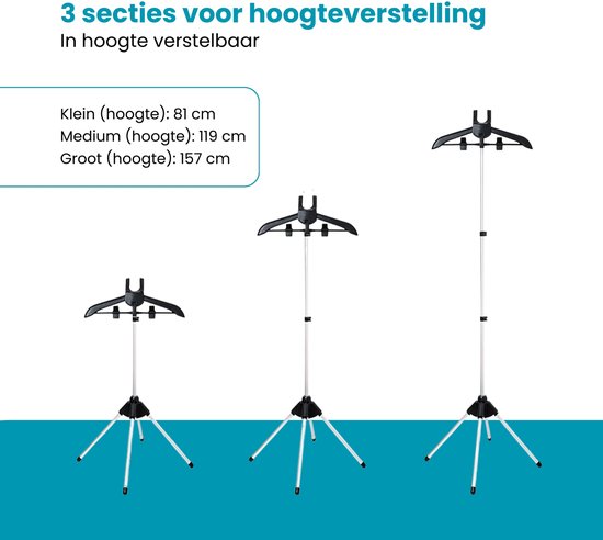 Kledingstomer Standaard met Handschoen – Verstelbare Stoomstandaard voor Kleding – 360° Draaibare Kledinghouder – Staande Kledinghanger voor Stomen & Ontkreuken
