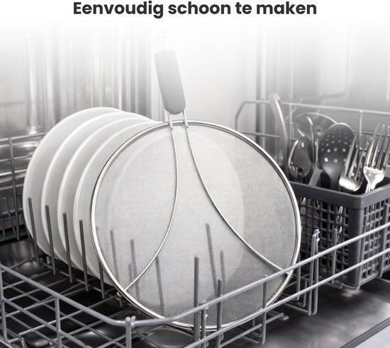 Anti Spatdeksel - Diameter - Vaatwasserbestendig - Past op de meeste pannen
