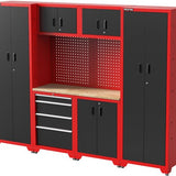 Feistos Juno 14 Gereedschapswand Hoog - 46x264x198 cm - Zwart/Rood