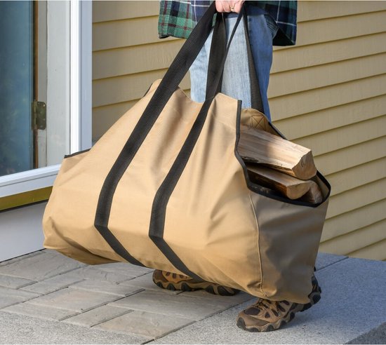 ShelterLogic® polyester Haardhout zak - tot 27 kg - Beige
